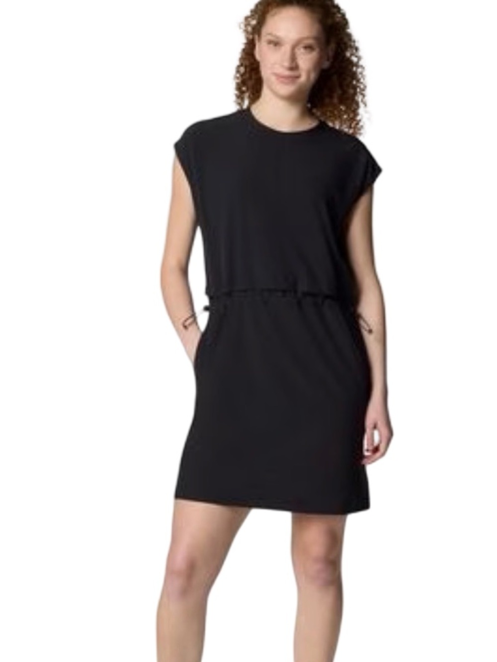 Columbia | Women’s Classic Black Drawstring Waist Dress w/ Pockets | S